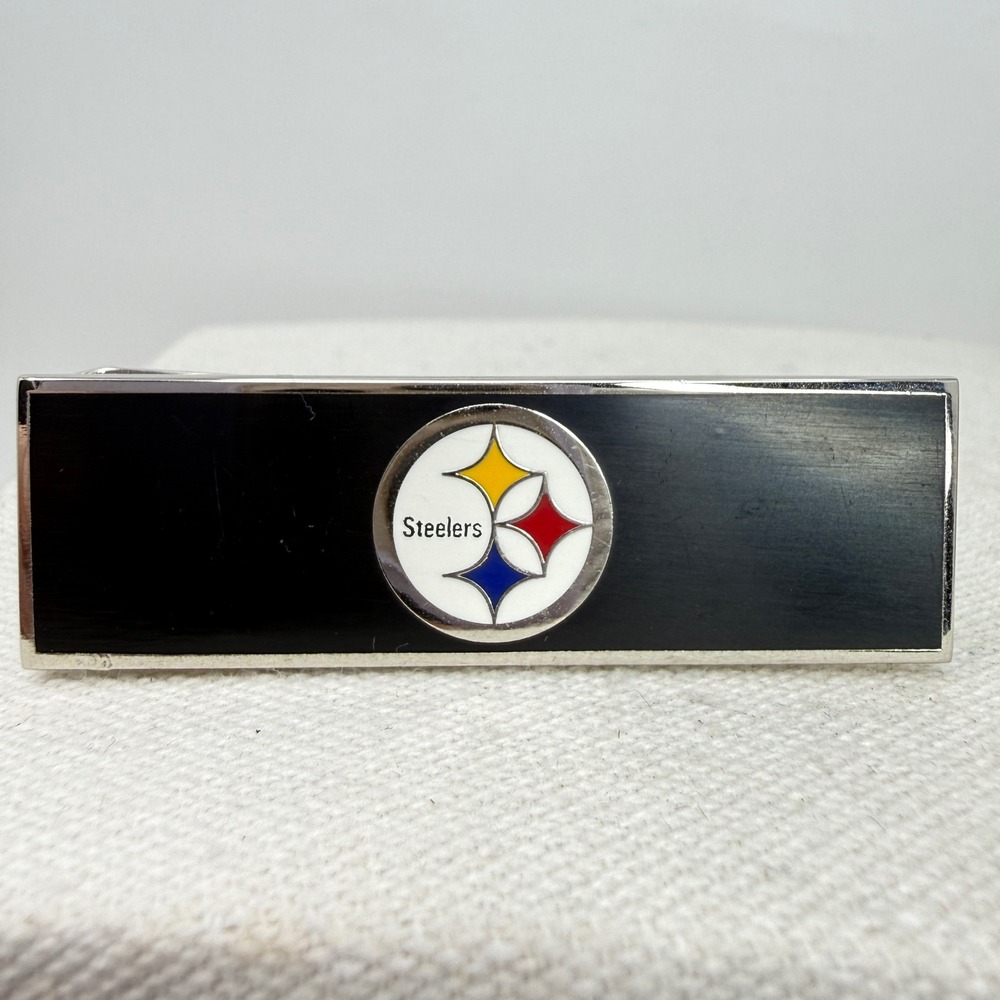 Pittsburgh Steelers Money Clip Black Enamel Metal NFL Licensed Team Logo